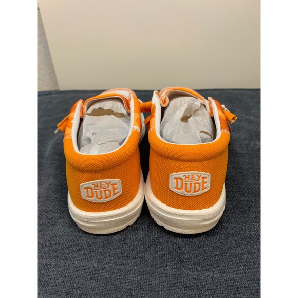 Hey Dude Wally Tri Tennessee Orange White Mens Size 12 Loafers 43032-846 NEW - Picture 7 of 14